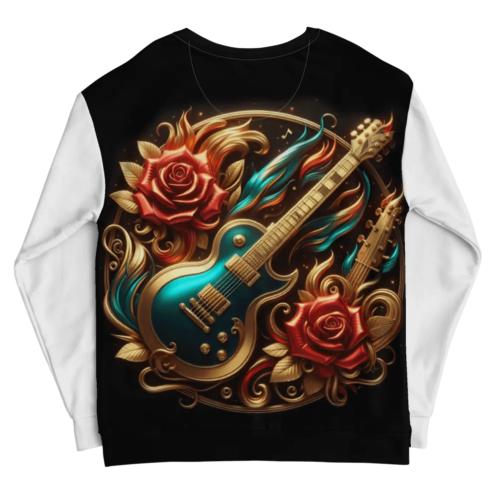 Electric Blue Rose Golden Guitar - Unisex Sweatshirt #14 product image (10)