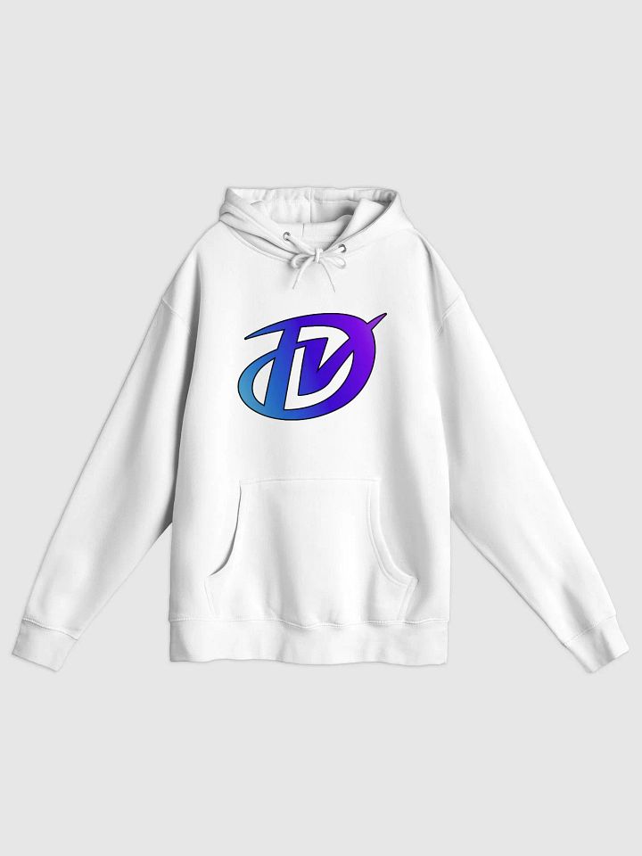DV Pullover Hoodie White (Blue/Purple Logo) product image (1)