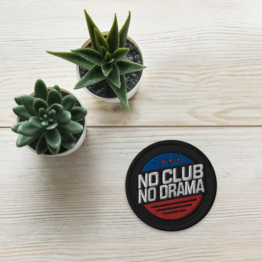 No Club No Drama Embroidered Patch product image (5)