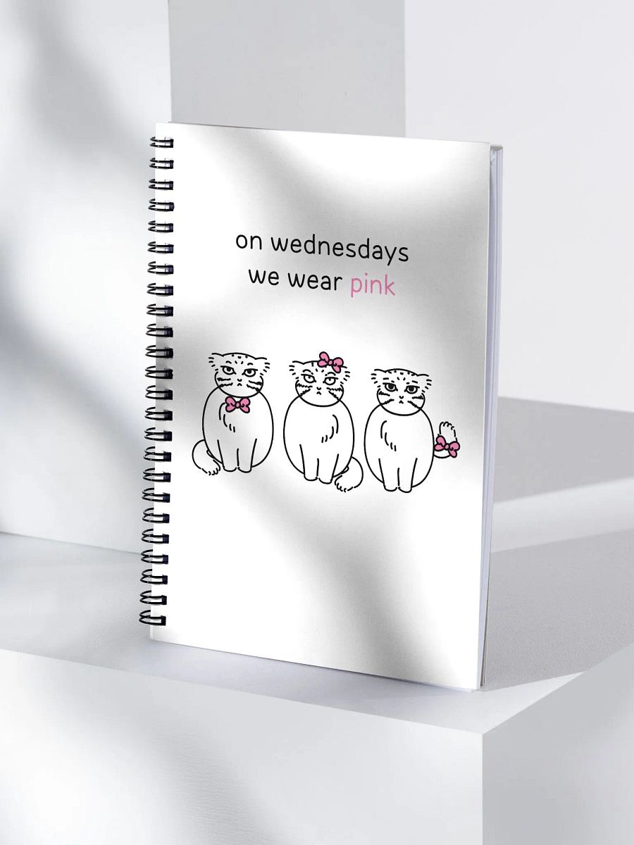 Pink Wednesdays Manul - Spiral Notebook product image (4)