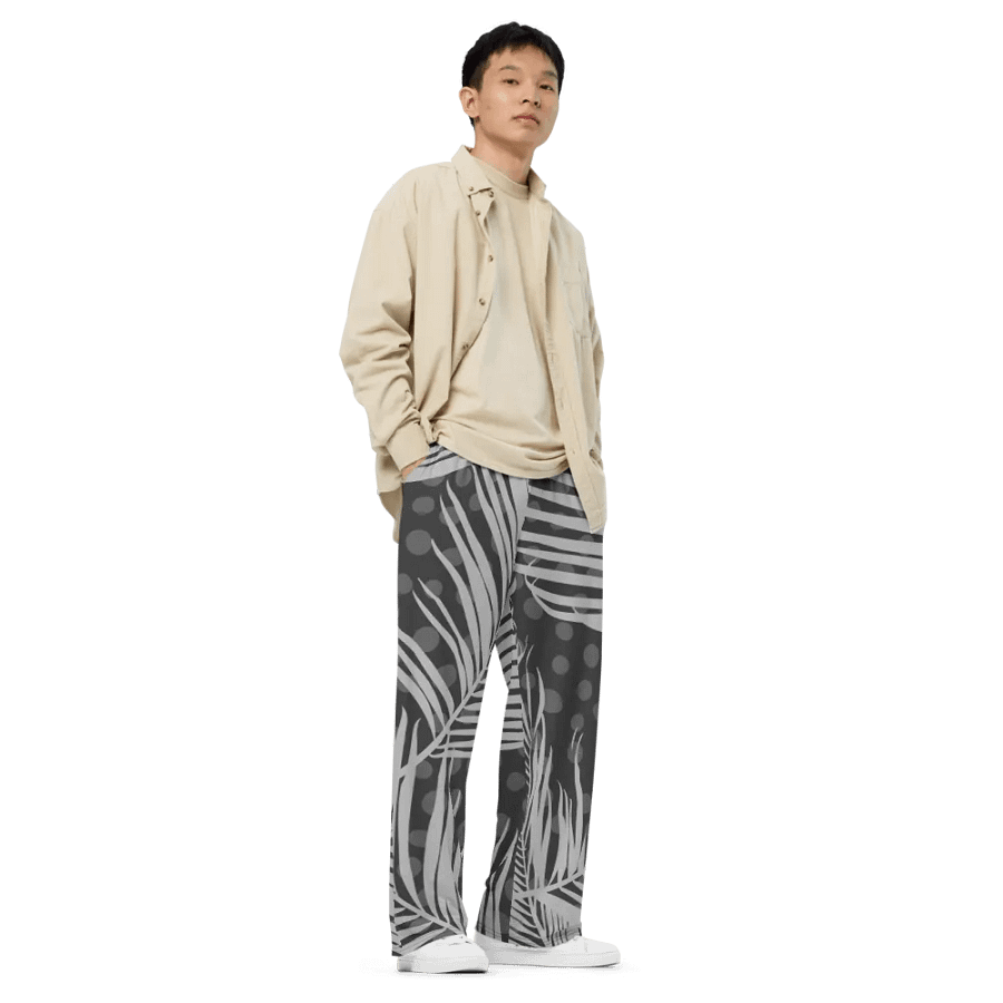 Monochrome Jungle Dreams Wide-Leg Pants product image (4)