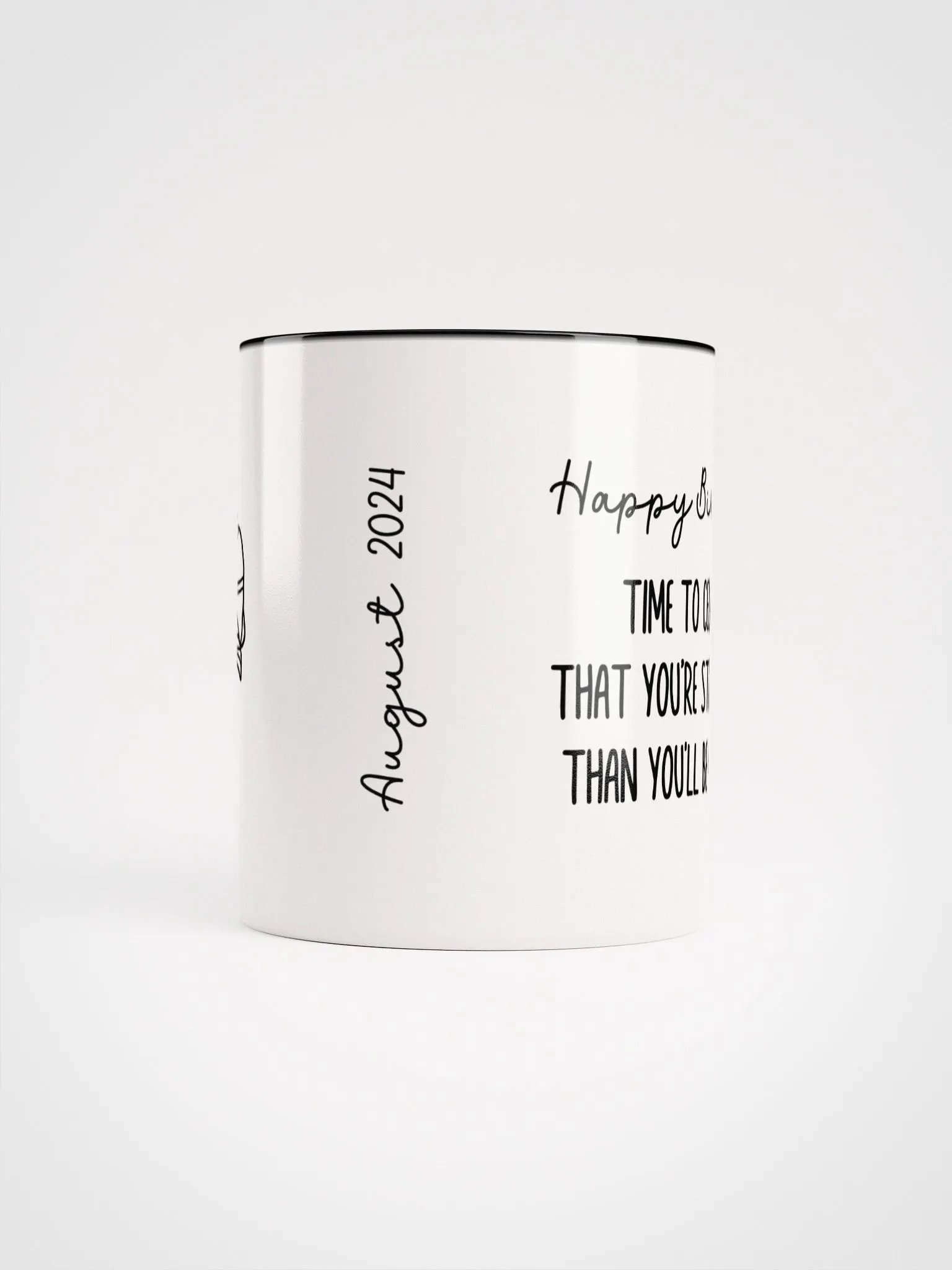 Two Tone Line Birth Flower Mug AUGUST – Personalized Gift product image (6)