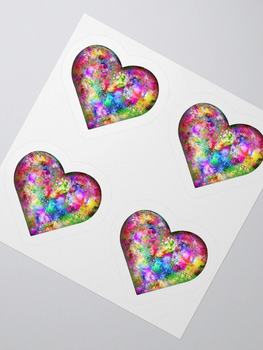 Leopard Skin colorful Graffiti Heart - Kiss Cut Sticker product image (2)