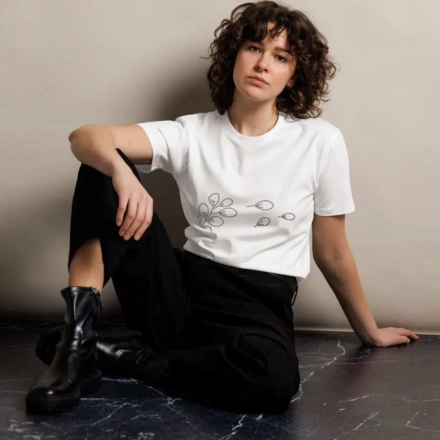 Simple Floral Supreme Comfort Crew Neck T-Shirt product image (25)