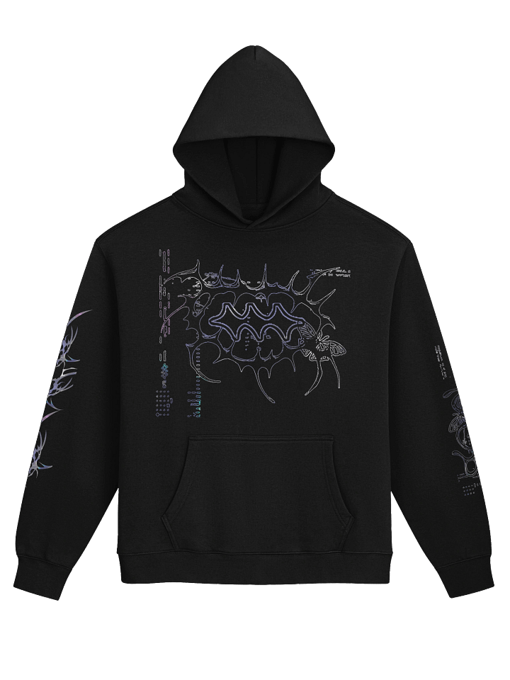 Black foil design hoodie product image (1)