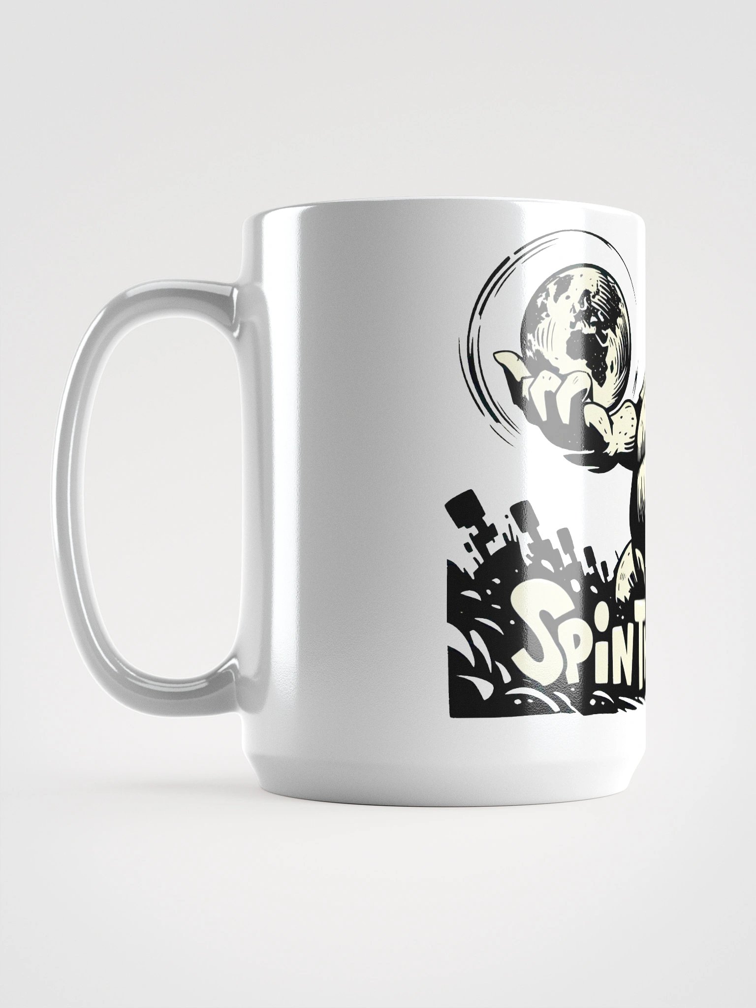 Monochrome Monster: Spin the World Glossy Mug product image (6)