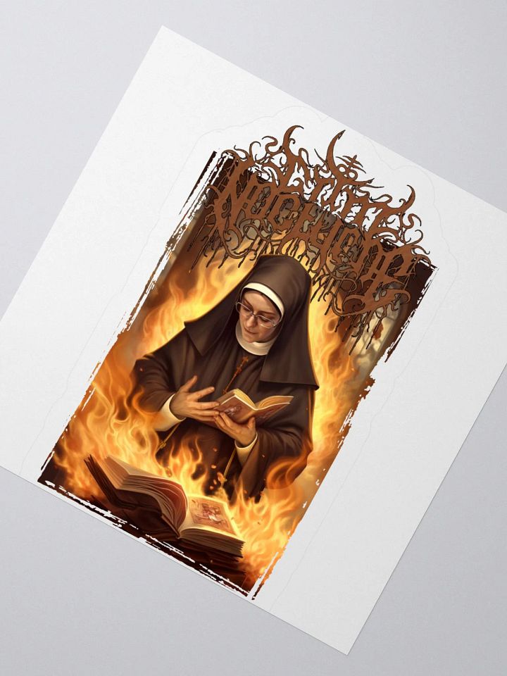 Burning Nun Sticker product image (4)