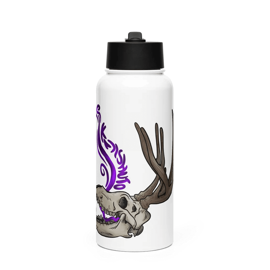 Stainless Steel Water Bottle with a Straw Lid - Ignis Skull product image (1)