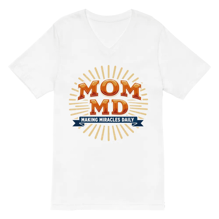 MOM MD Making Miracles Daily V-Neck Tee product image (6)