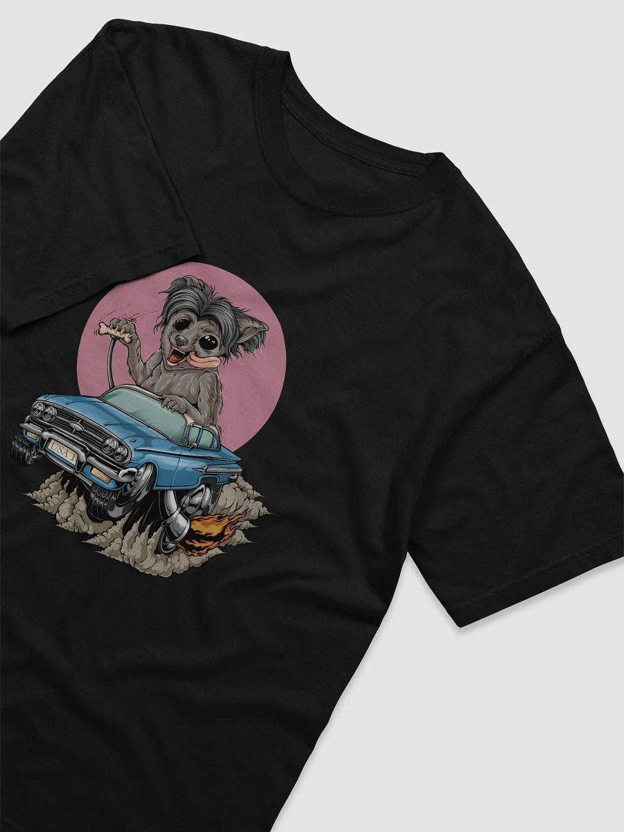 Roscoe the dog driving the 1960 Chevy Comfort Colors Garment-Dyed Heavyweight T-Shirt by Comfort Colors product image (3)