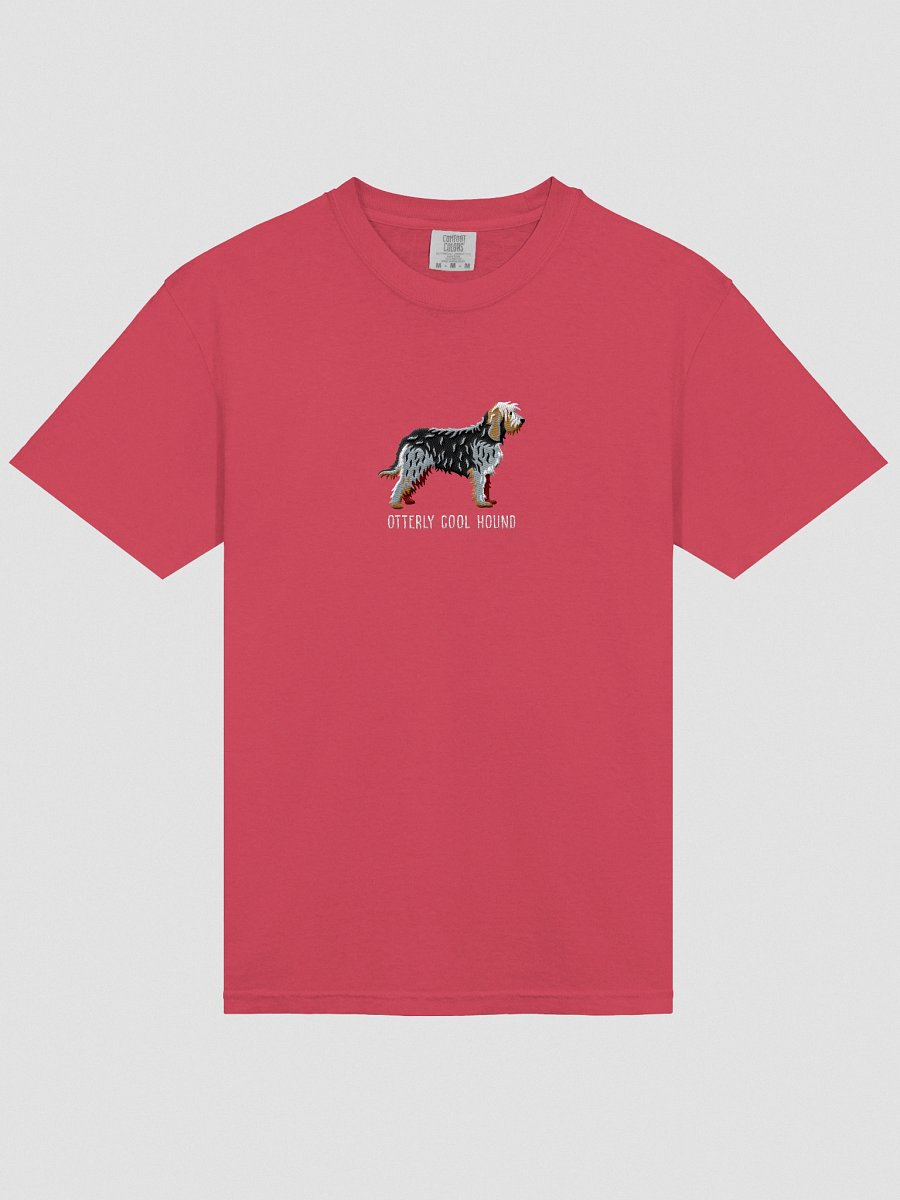 Otterly Cool Hound T-Shirt(Embroidered) of an Otterhound(Gray) product image (43)