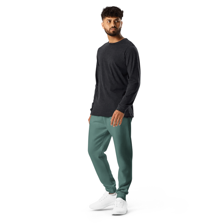 Plain Medium Dark Green Soft Summer Recycled Polyester Premium Men's Joggers by Treasure Pie product image (12)