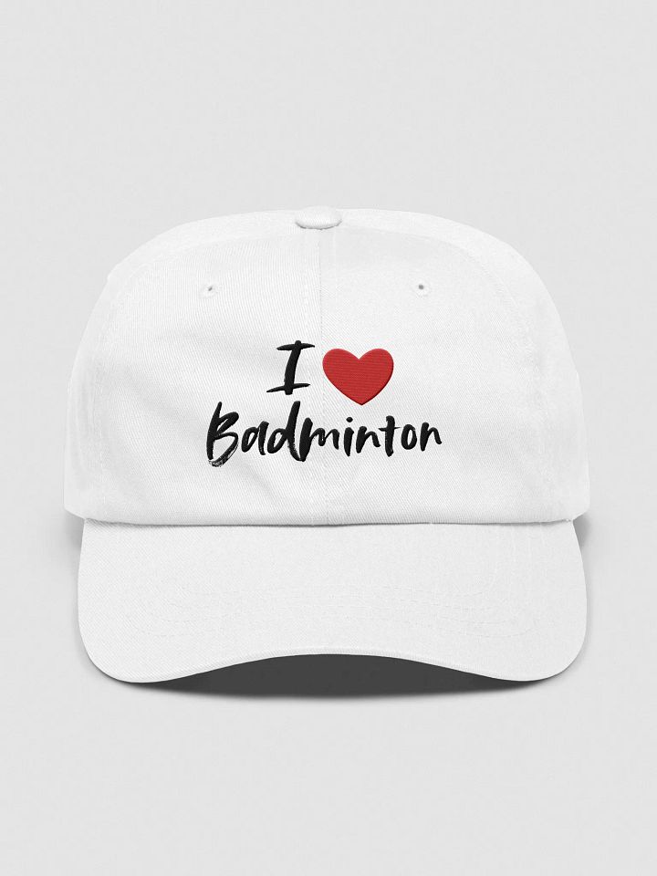 I ❤️ Badminton Dad Hat – Embroidered Cap for Players, Coaches & Badminton Fans product image (1)