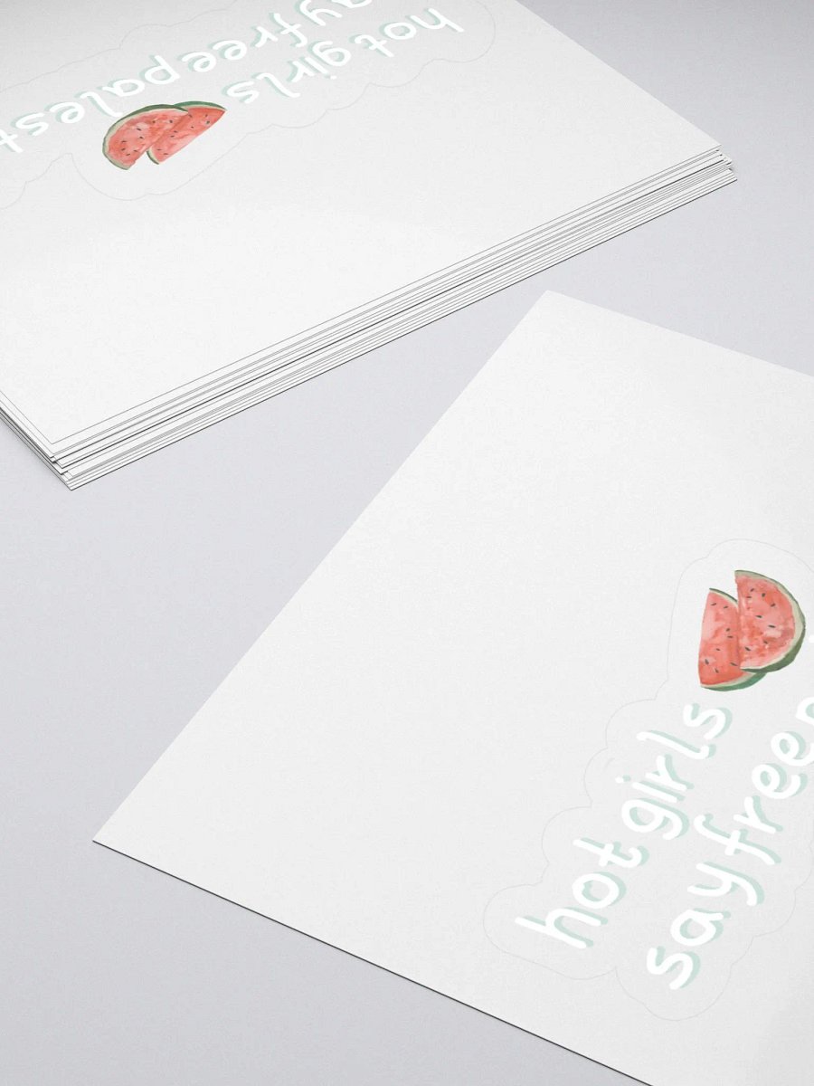 hot girls say free palestine sticker product image (4)