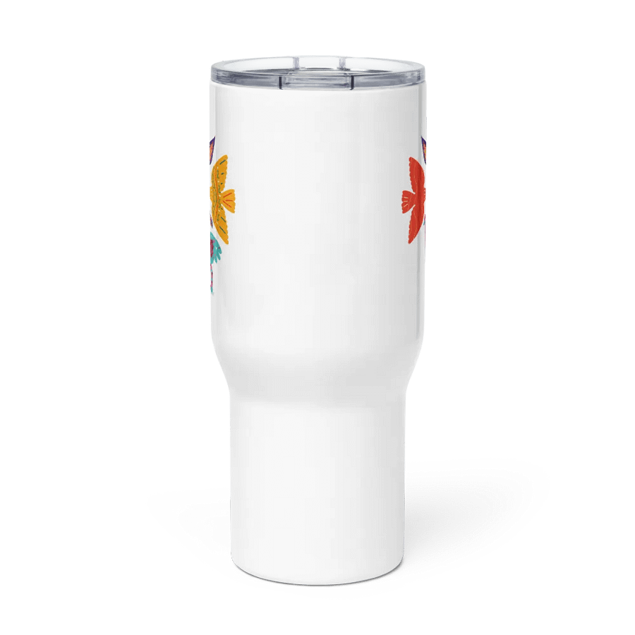 Symmetrical Abstract Bird design Travel Mug product image (3)