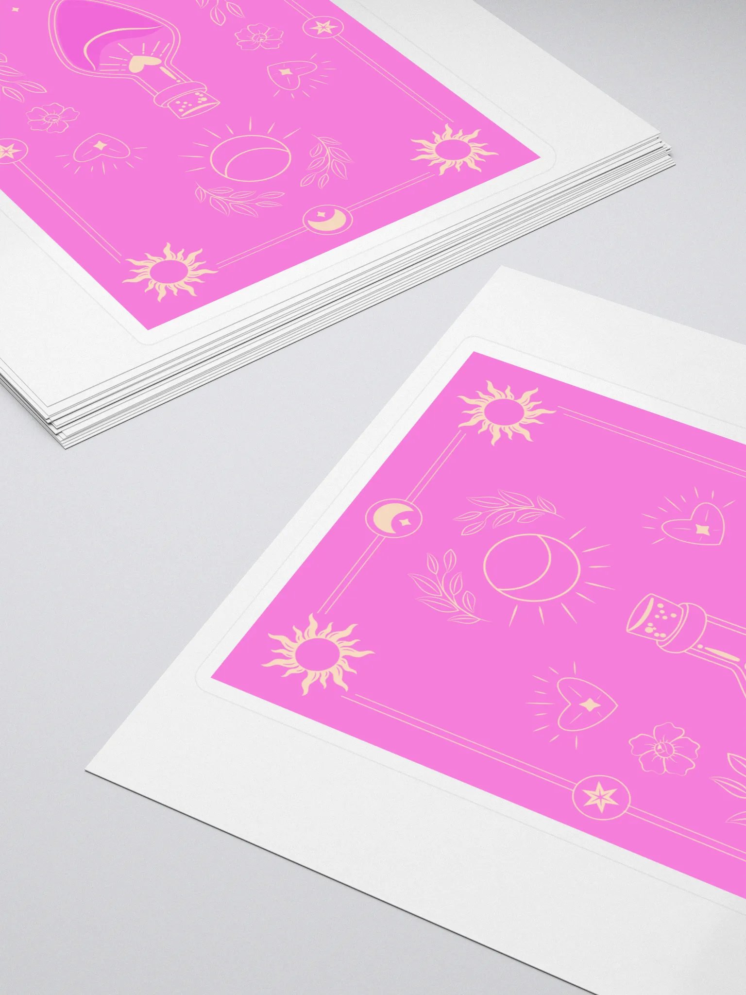 Pink Magic Potion Tarot Card 5"x5" Sticker product image (4)