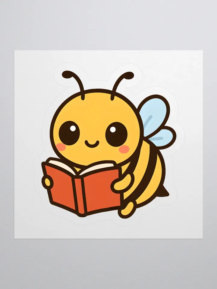 Adorable Bee with Book Sticker product image (3)