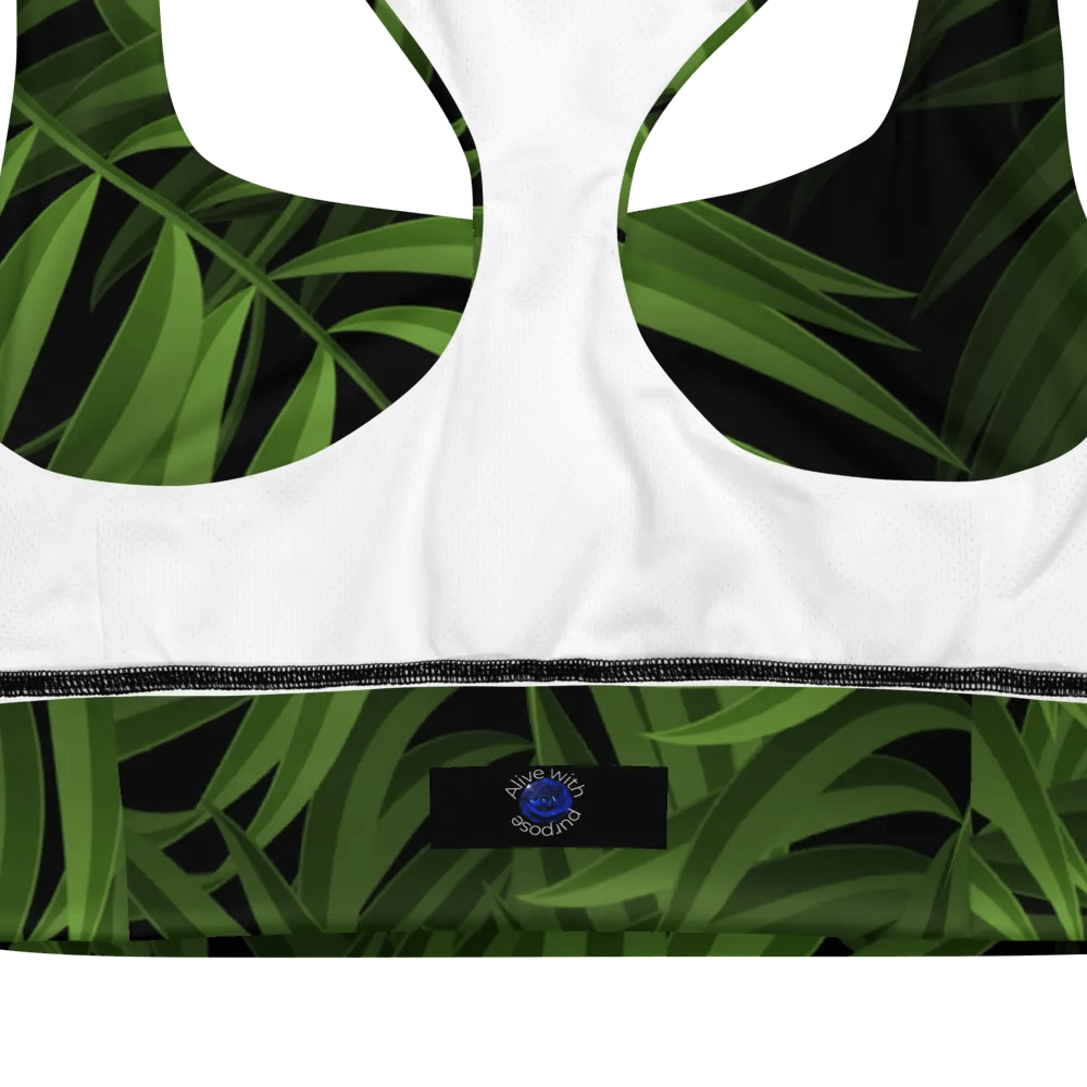Tropical Leaf Allure Longline Sports Bra product image (12)