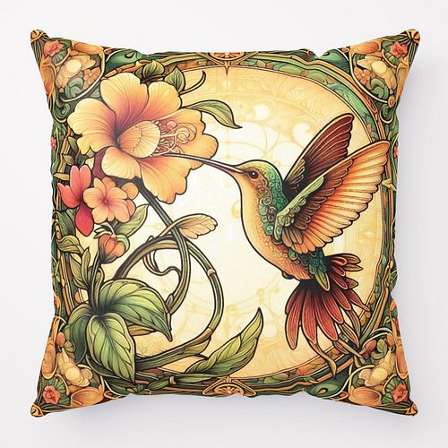 New in the shop this week, summer vibes! Cute Hummingbird design with flower motif on pillows.

https://le-loup-et-le-papillo...