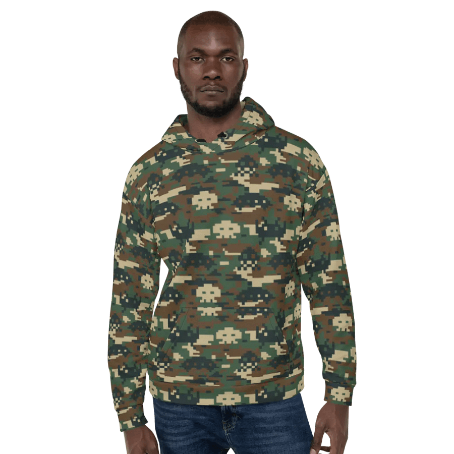 Space Invaders Camo Unisex Hoodie (Primal) product image (6)