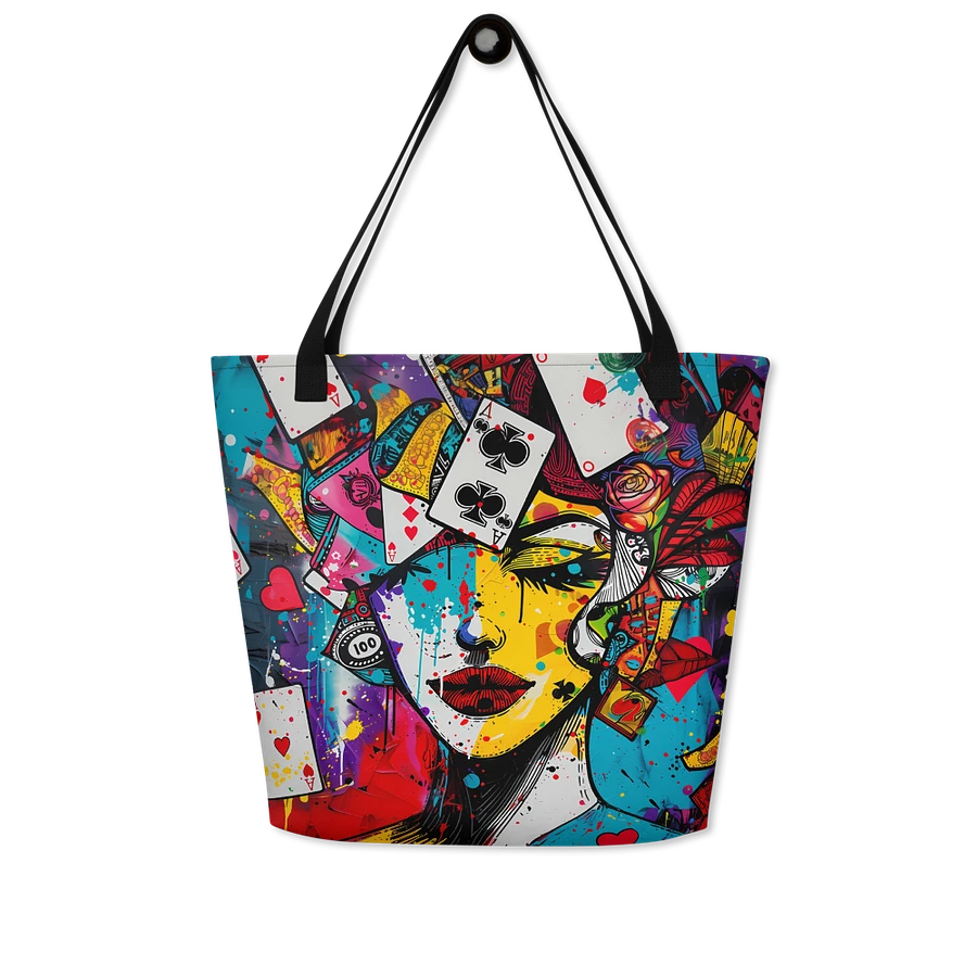 Tote Bag: Life is a Game of Chance Pop Art and Playing Cards Abstraction Design product image (7)