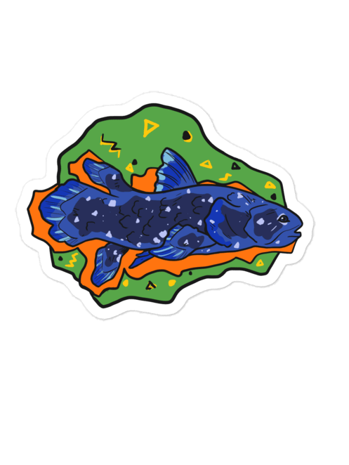 Vaporcoelacanth die cut magnets product image (1)