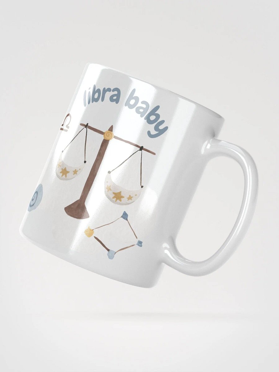Libra Baby September 23 – October 23 WHITE GLOSSY MUG Baby Gift, New Baby Gift, Fun Astrology Gift product image (3)