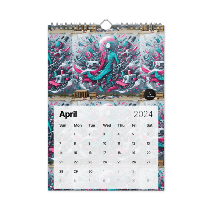 Wall Calendar (2024) - Colorful Graffiti Theme product image (1)
