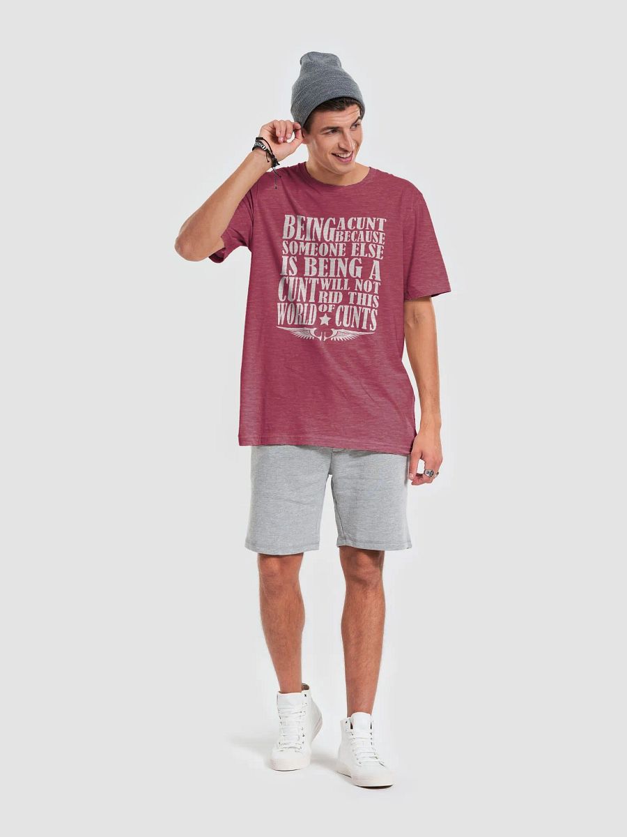 Stop Being A Cunt - White Lettering - Bella+Canvas Supersoft T-Shirt product image (4)