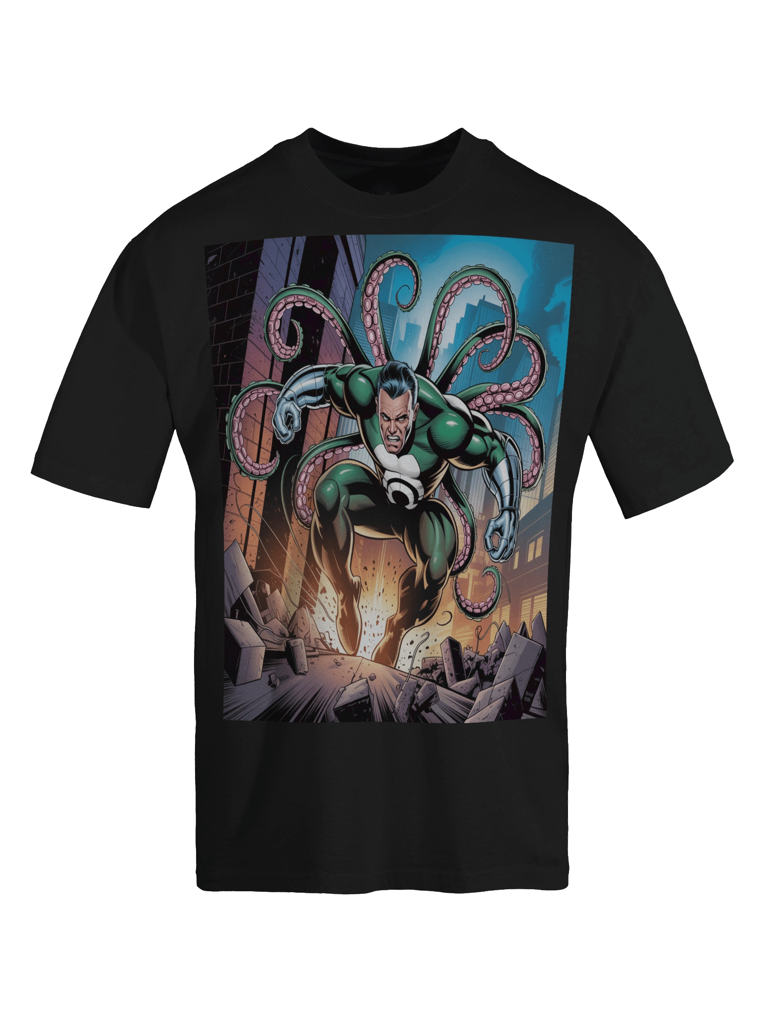 Doctor Octopus Tentacle Rampage Oversized Faded T-Shirt – Octo Eclipse Onslaught product image (1)
