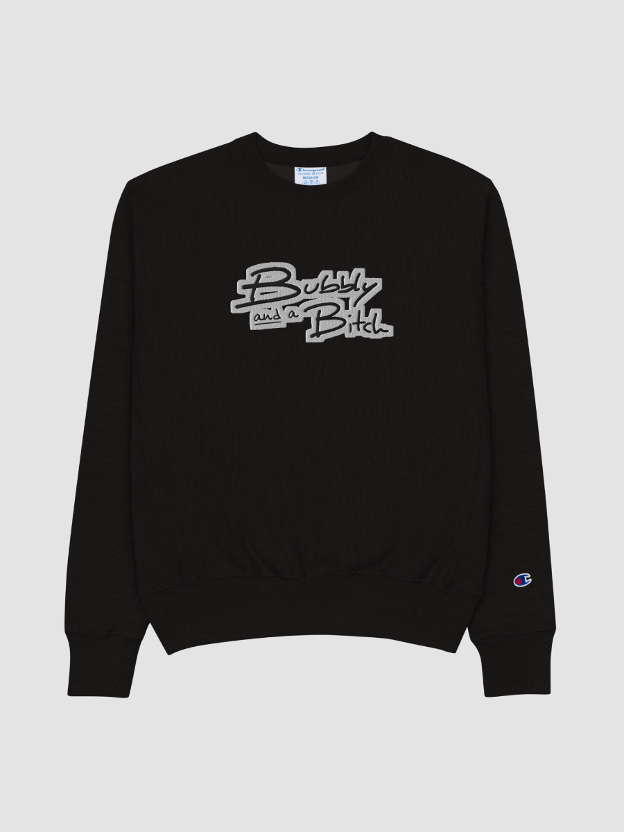 Bubbly and a B (bubble design) embroidered Champion Crewneck Sweatshirt product image (2)