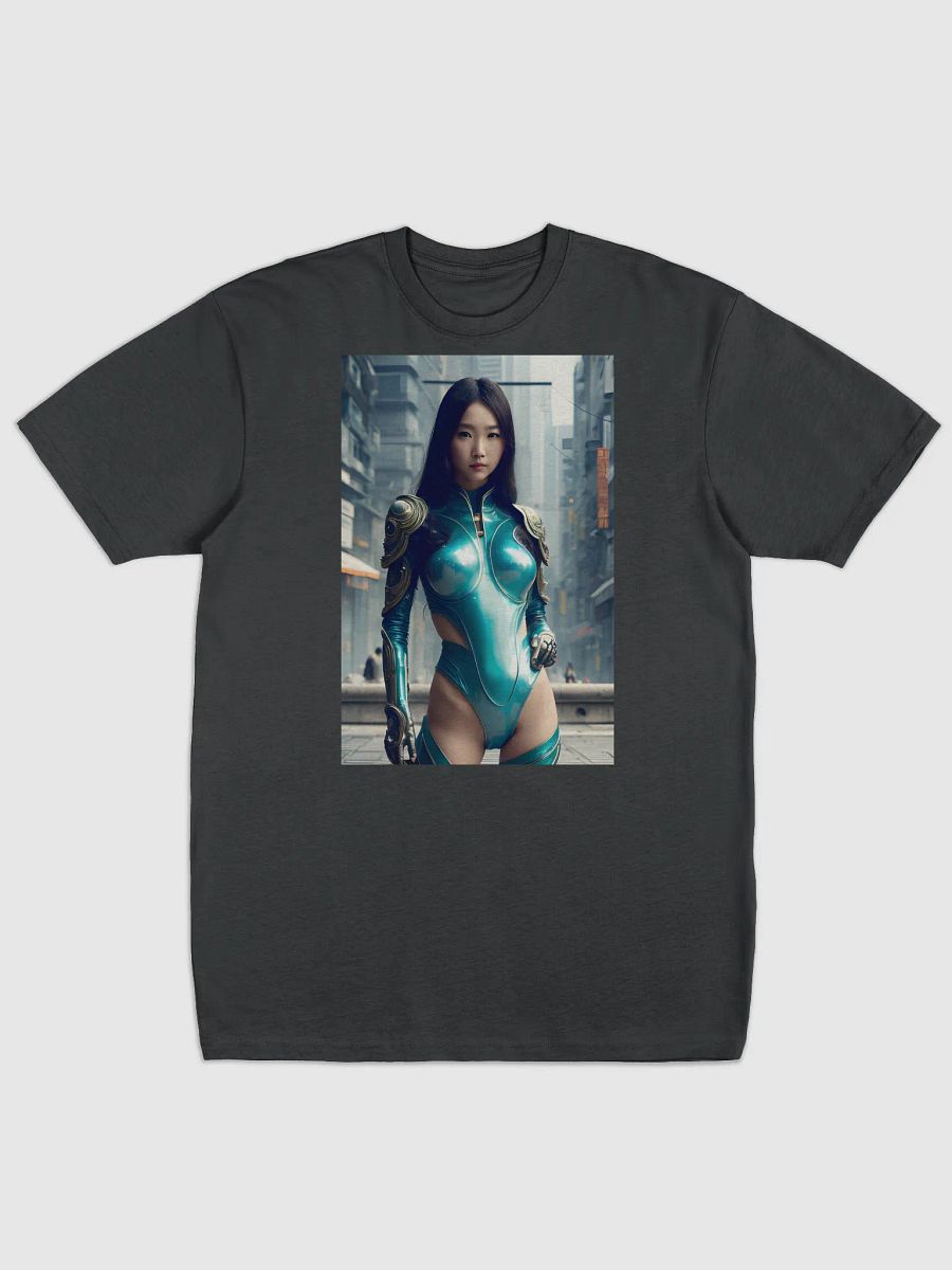 Lovely Asian Cyberpunk Portrait - Cool Art Heavyweight Tee product image (1)