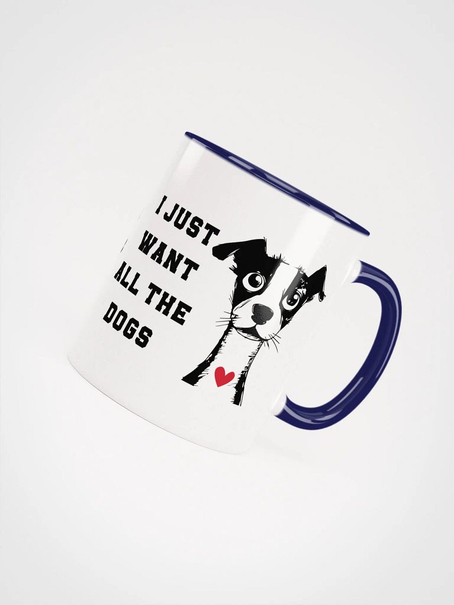 "I just want all the dogs-red heart" Ceramic Mug with color inside product image (5)