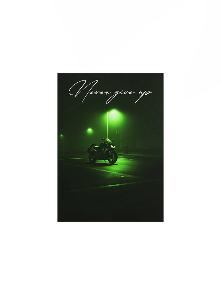 "Never Give Up" Handwritten Matte Poster product image (4)