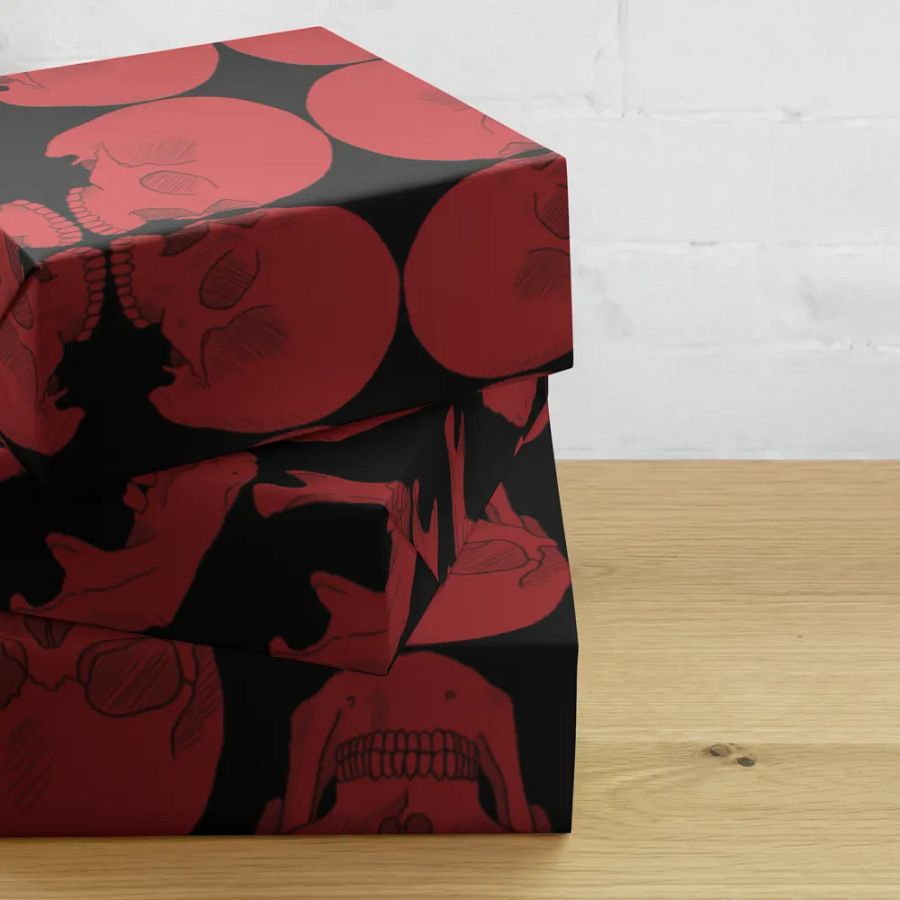 Skulls wrapping paper product image (10)