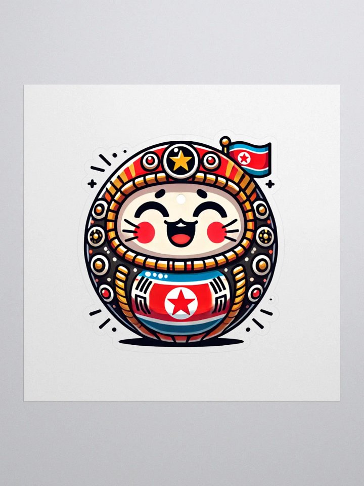 North Korean Daruma Stickers product image (1)