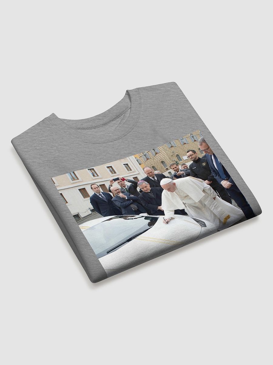 pope francis signing lambo sweatshirt product image (3)