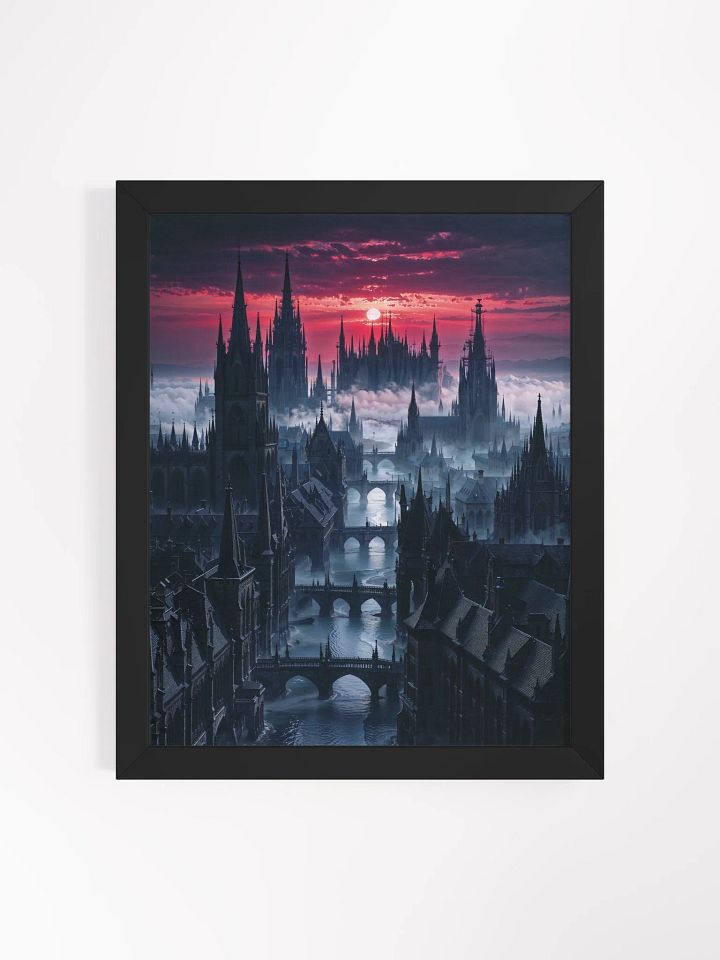 Crimson Dusk Over the Forgotten Realm Framed Print product image (6)