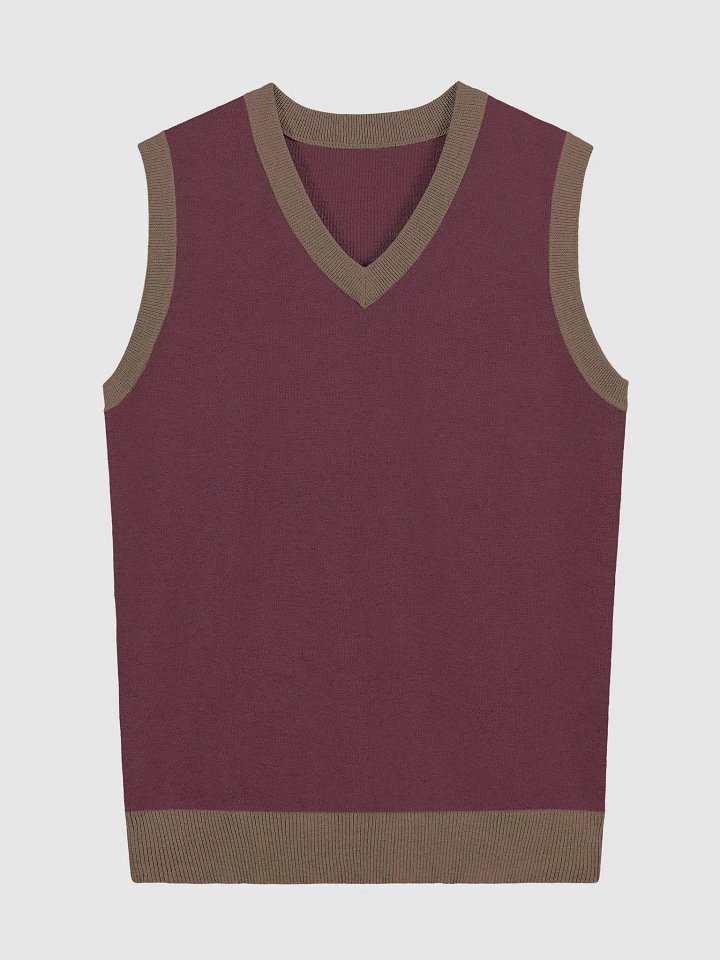 Customizable Jacquard V-Neck Vest product image (1)