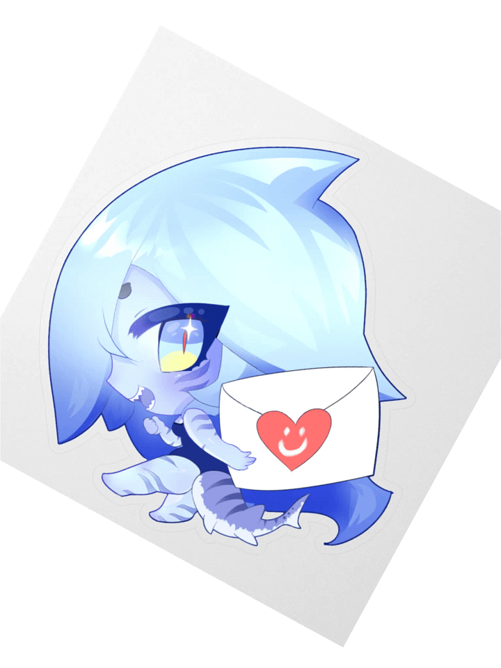 Heart Letter Sharky Sticker product image (6)