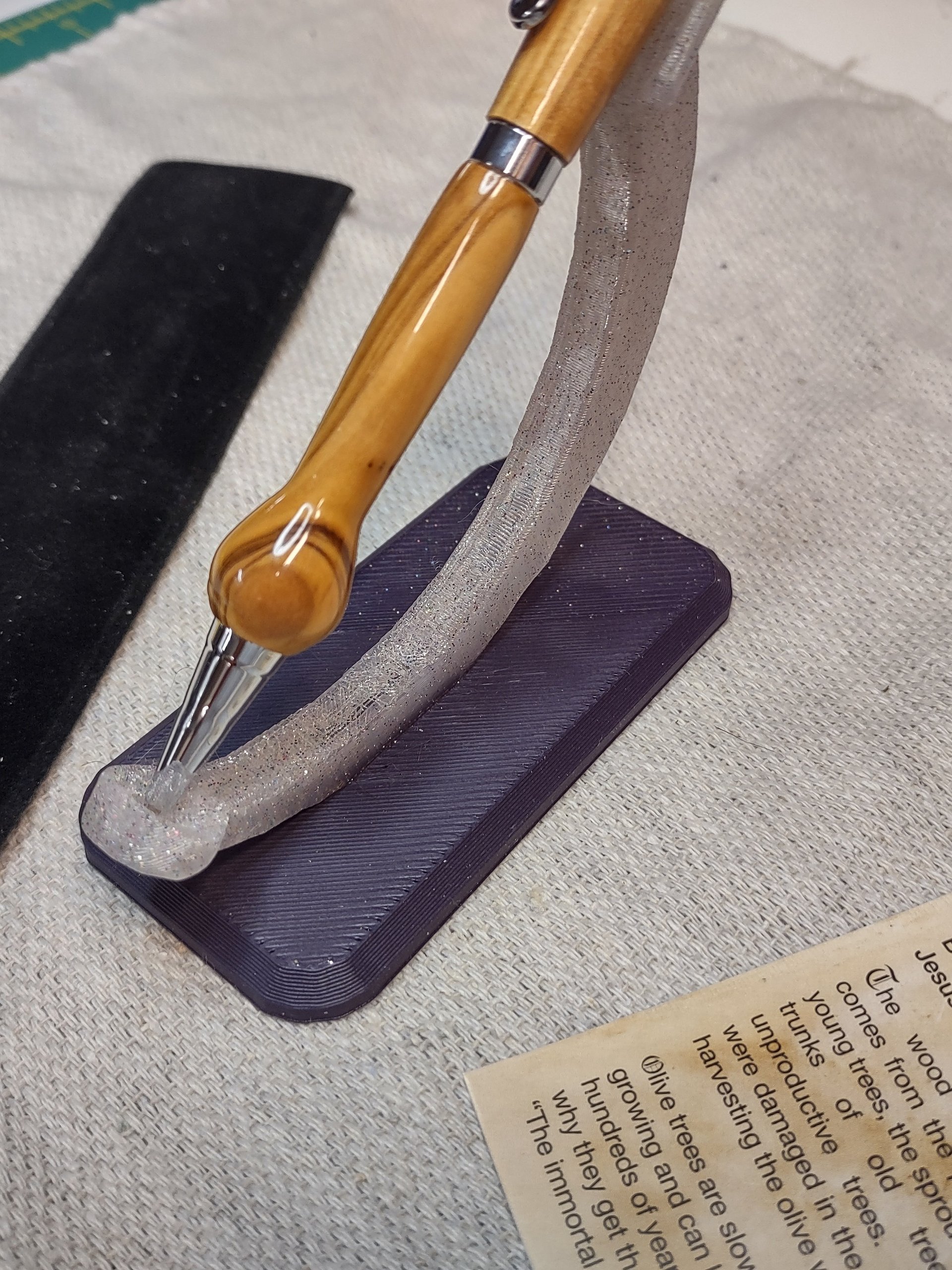 Handcrafted Bethlehem Olivewood Rollerball Pen – One of a Kind product image (2)