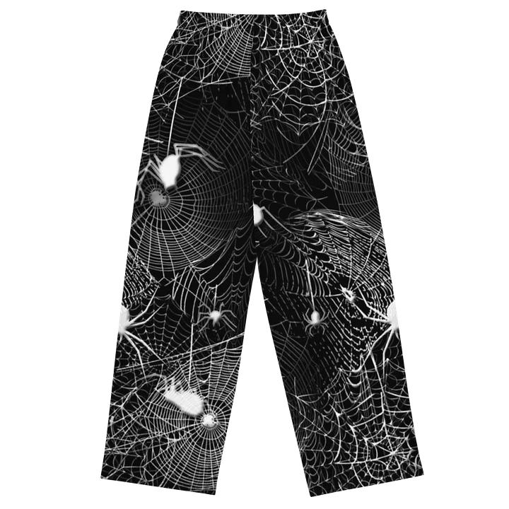 Black and White Spider Webs Wideleg Pants product image (1)