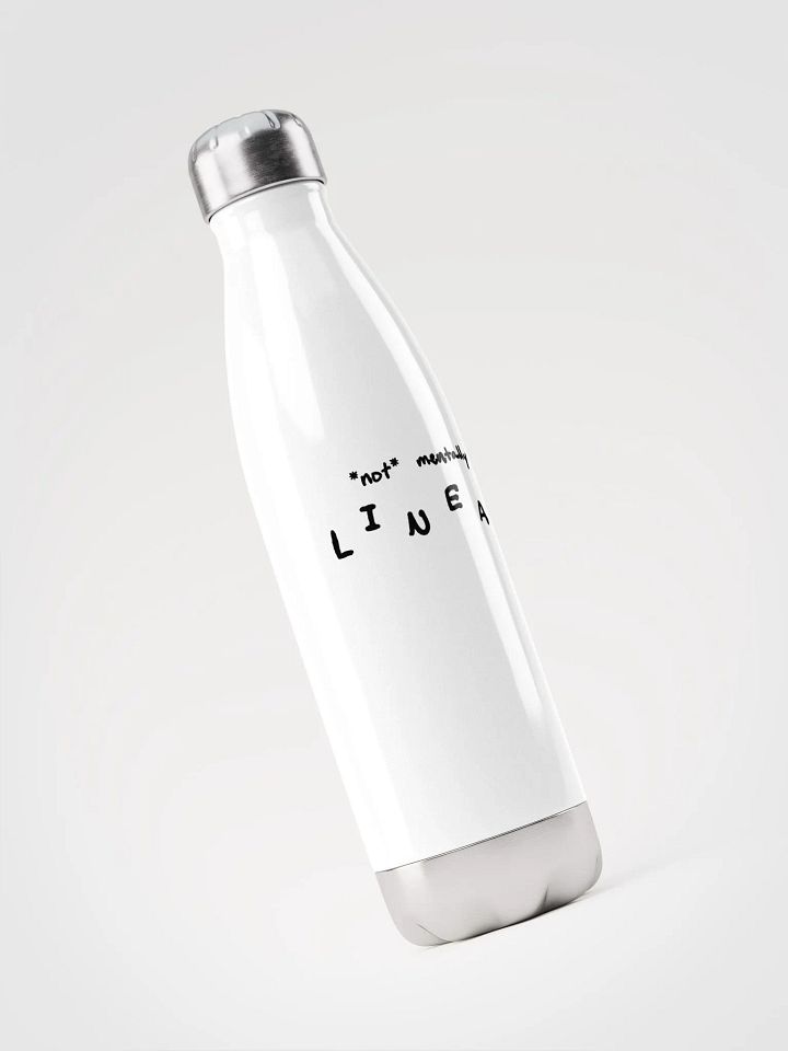 *not* mentally linear stainless steel water bottle product image (1)