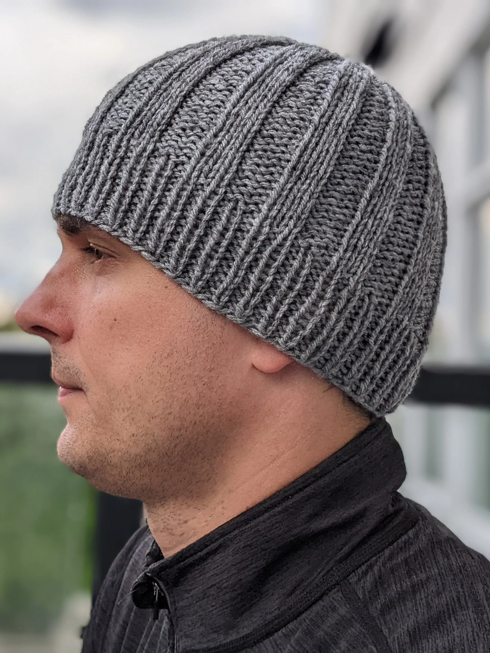 Classic Winter Knit Hat Pattern for Men product image (3)