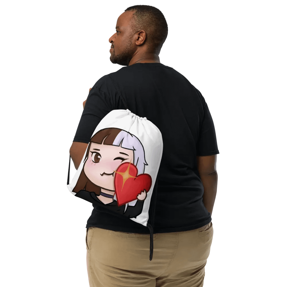 Lila Heart Drawstring Bag product image (6)