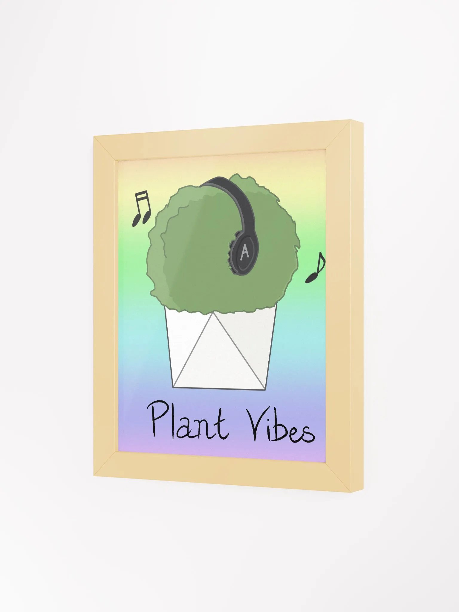 Plant Vibes Print in Wooden Frame product image (15)