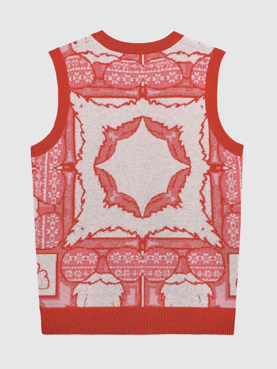 Retro Rouge Crimson V-Neck Vest Knitwear product image (7)