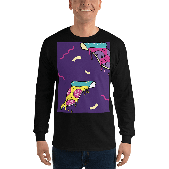 Cheesy Pizza Party Long Sleeve Tee product image (1)