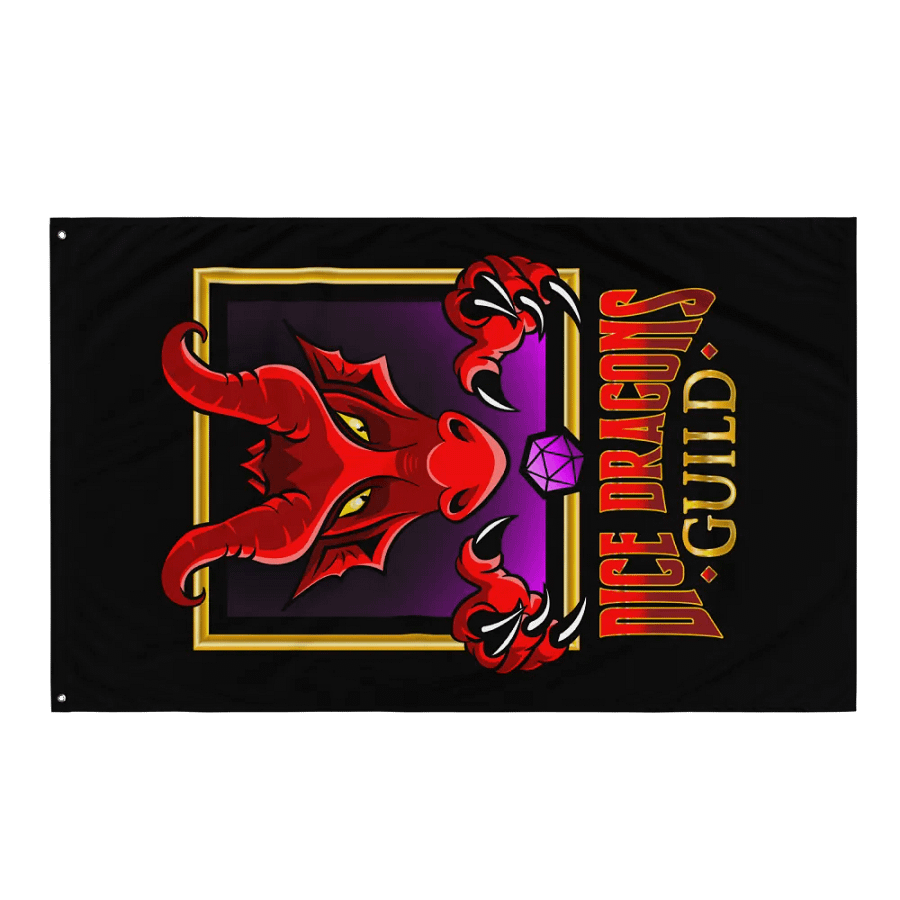 Dice Dragons Guild Vertical Flag (Black) product image (3)