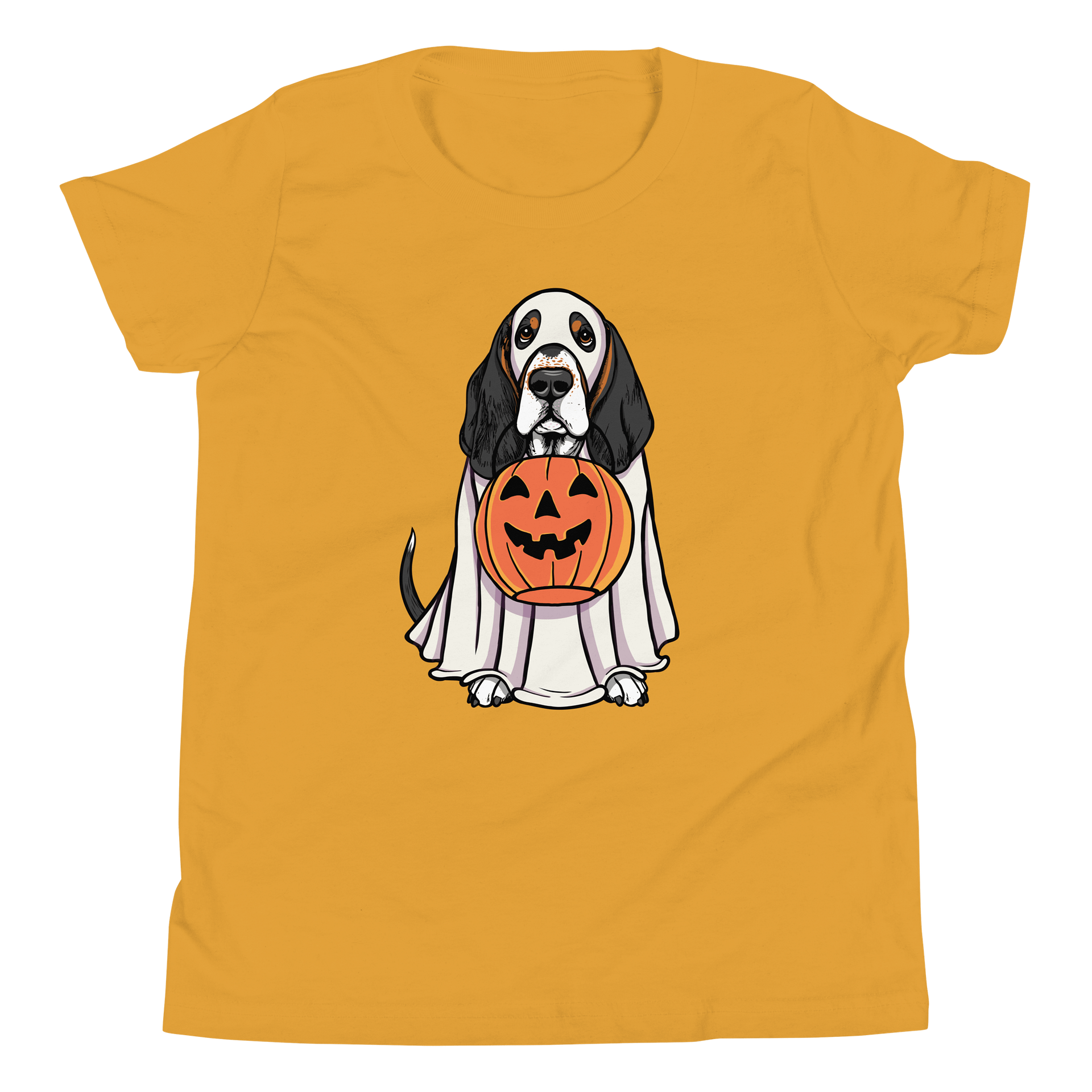 Halloween Basset Hound(Tricolor) Youth T-Shirt product image (5)